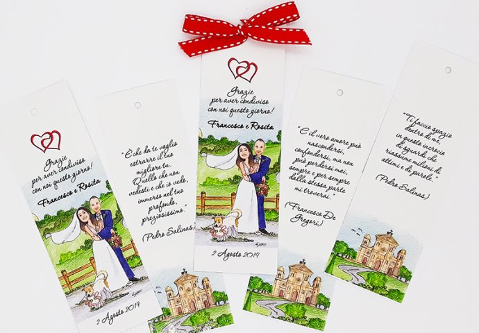 segnalibro personalizzato cartoncino carta decorativa fantasia